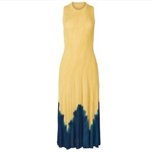 Proenza Schouler Dipped Tie Dye Knotted Back Dress